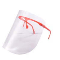 Transparent protective face mask with plastic shield